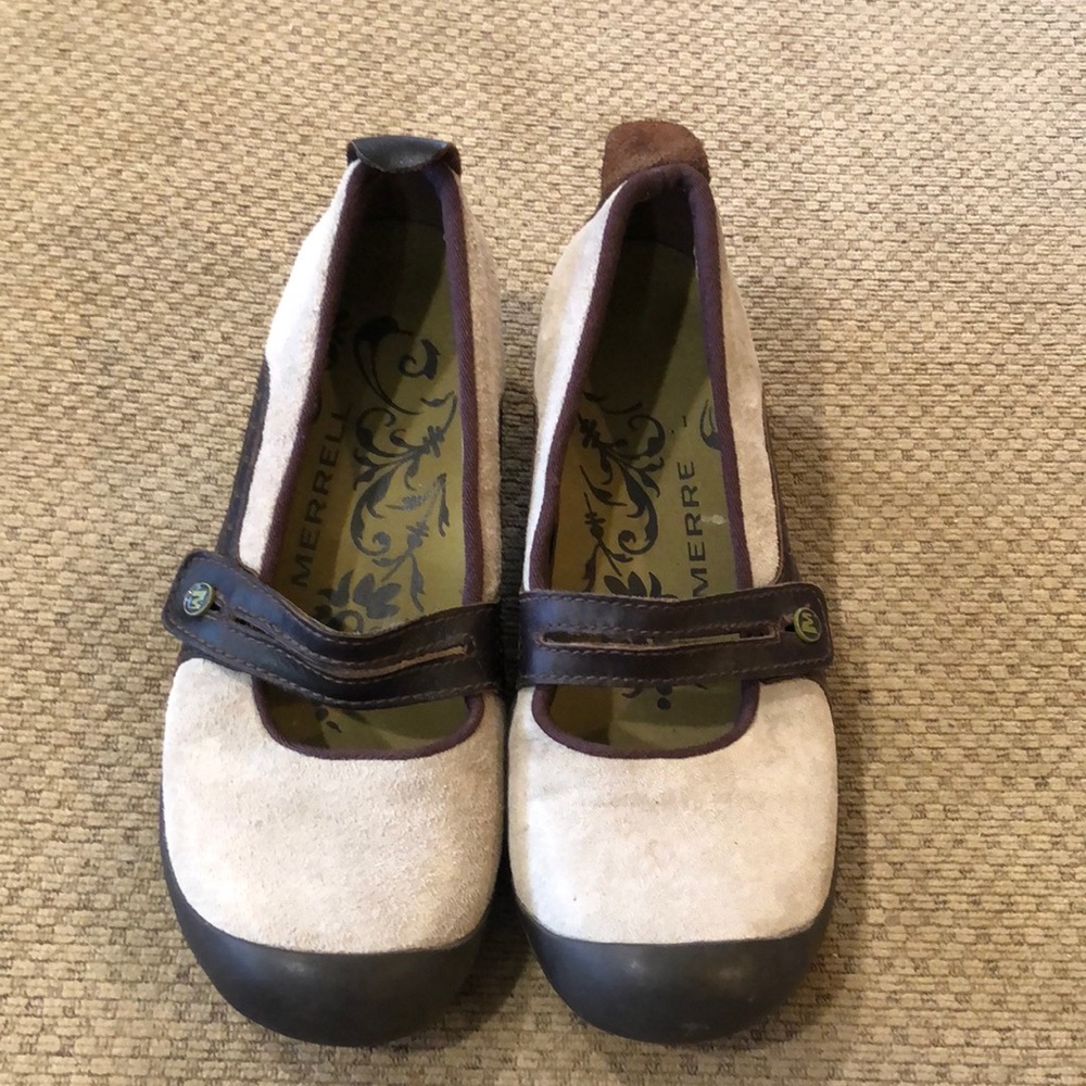 Merrell Plaza Bandeau Chocolate Suede Performance Footwear Size 7.5 Women’s EUC